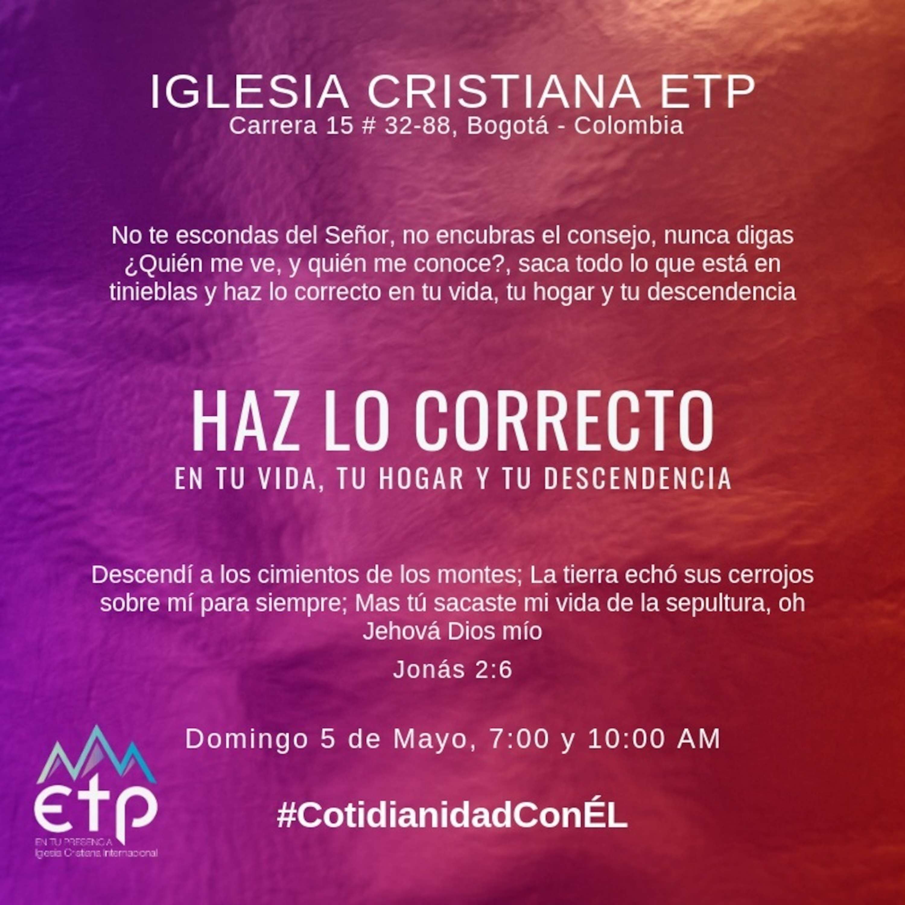 Haz lo correcto en tu vida, tu hogar y tu descendencia