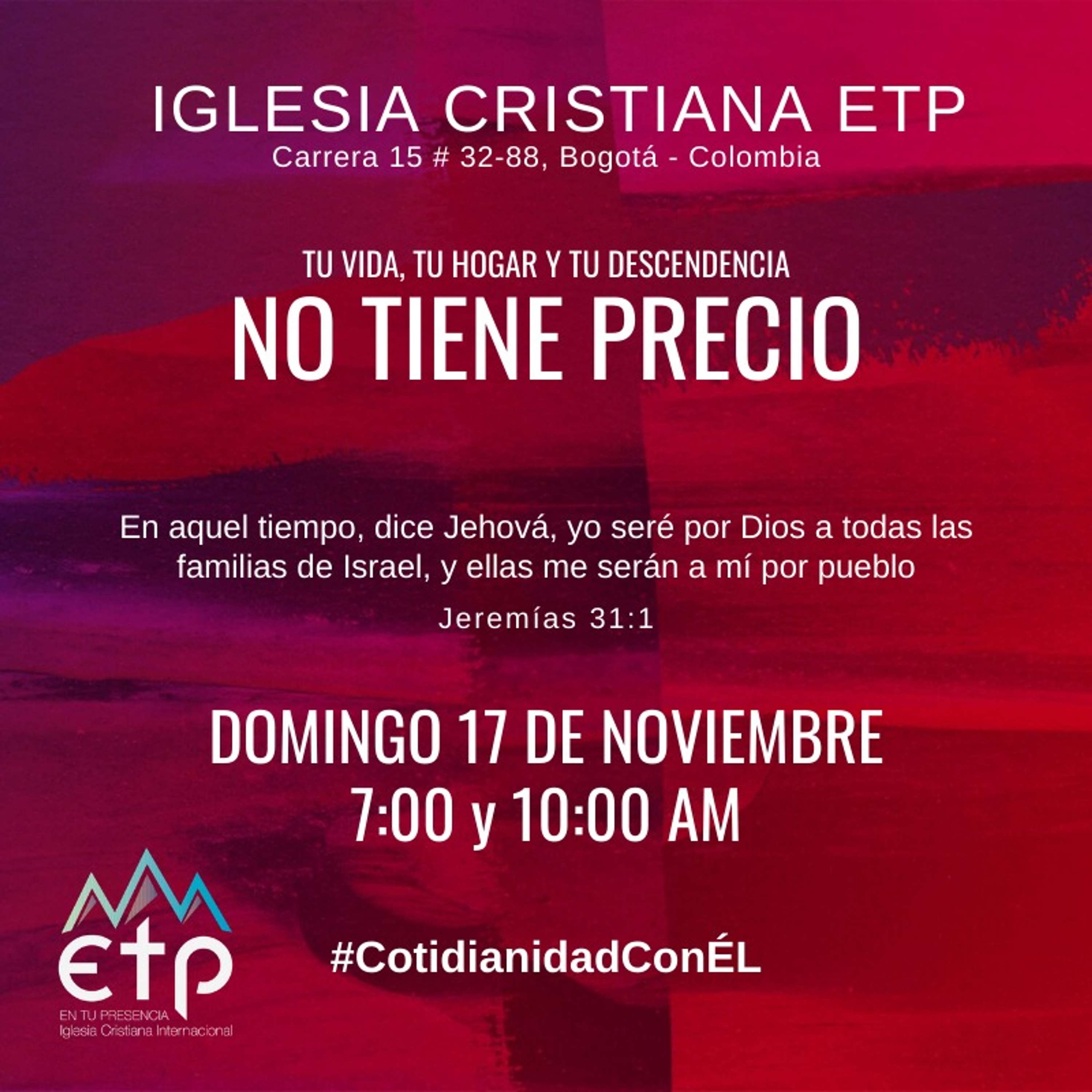 Tu vida, tu hogar y tu descendencia No tiene precio